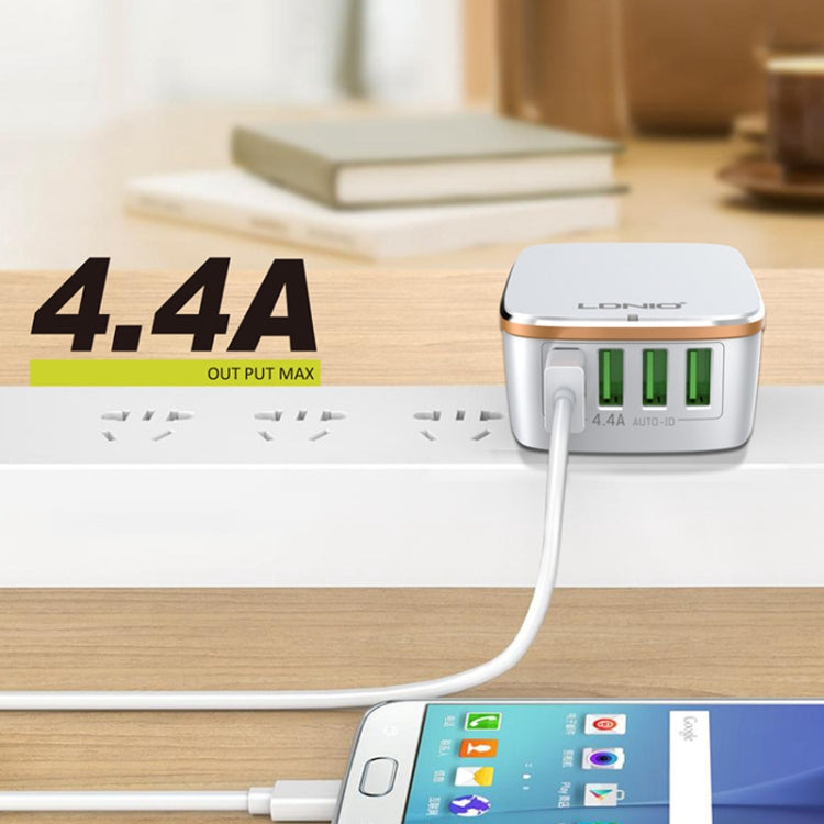 LDNIO A4404 4.4A 4 x USB Ports Smart Travel Charger, US Plug - USB Charger by LDNIO | Online Shopping South Africa | PMC TechLife | Buy Now Pay Later Mobicred