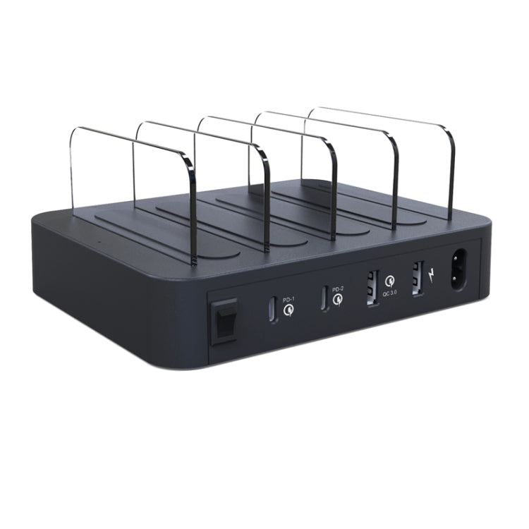45W PD USB-C / Type-C + 18W PD USB-C / Type-C + 18W QC 3.0 USB + USB Ports Smart Charger with Detachable Bezel, US Plug - Multifunction Charger by PMC Jewellery | Online Shopping South Africa | PMC Jewellery | Buy Now Pay Later Mobicred