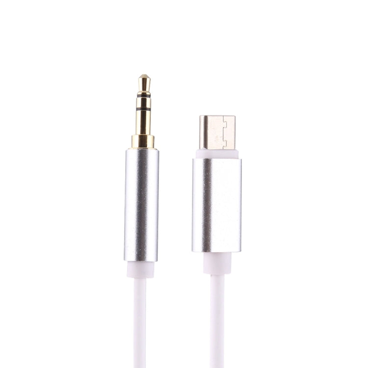 1m USB-C / Type-C to 3.5mm Male Audio Adapter Cable(Silver) - Video & Audio Cable by PMC TechLife | Online Shopping South Africa | PMC TechLife | Buy Now Pay Later Mobicred