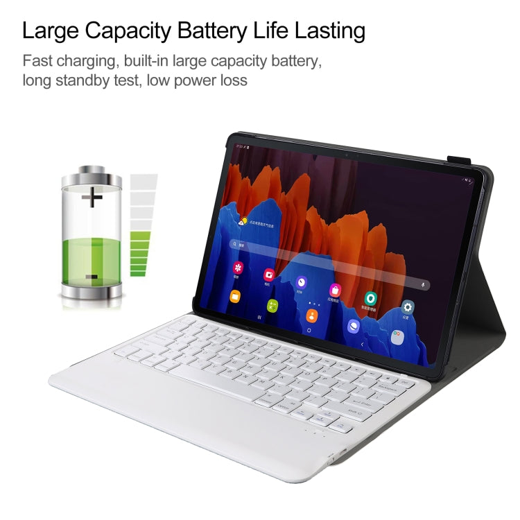 A970 Detachable Bluetooth Keyboard Ultrathin Horizontal Flip Leather Tablet Case for Samsung Galaxy Tab S7 FE T730 / T736 / S7+ T970 / T975 / T976(Rose Gold) - Samsung Keyboard by PMC TechLife | Online Shopping South Africa | PMC TechLife