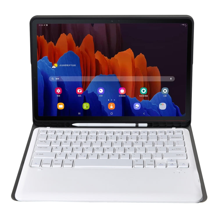 A970B Detachable Bluetooth Keyboard Ultrathin Horizontal Flip Leather Tablet Case with Pen Slot for Samsung Galaxy Tab S7 FE T730 / T736 / S7+ T970 / T975 / T976(Gold) - Samsung Keyboard by PMC TechLife | Online Shopping South Africa | PMC TechLife