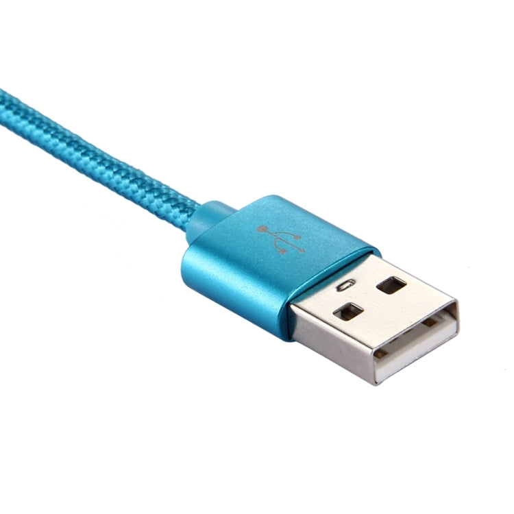 Knit Texture USB to USB-C / Type-C Data Sync Charging Cable, Cable Length: 2m, 3A Output(Blue) - USB-C & Type-C Cable by PMC TechLife | Online Shopping South Africa | PMC TechLife | Buy Now Pay Later Mobicred