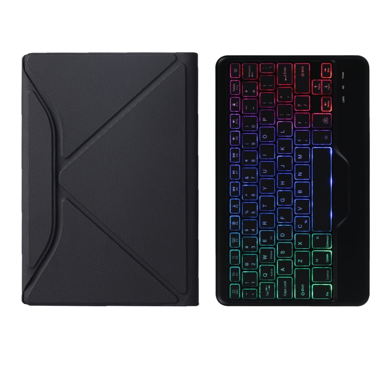 B500S Diamond Texture Triangle Back Holder Splittable Bluetooth Keyboard Leather Tablet Case with Backlight for Samsung Galaxy Tab A7 10.4 2020(Black+Black) - Samsung Keyboard by PMC TechLife | Online Shopping South Africa | PMC TechLife