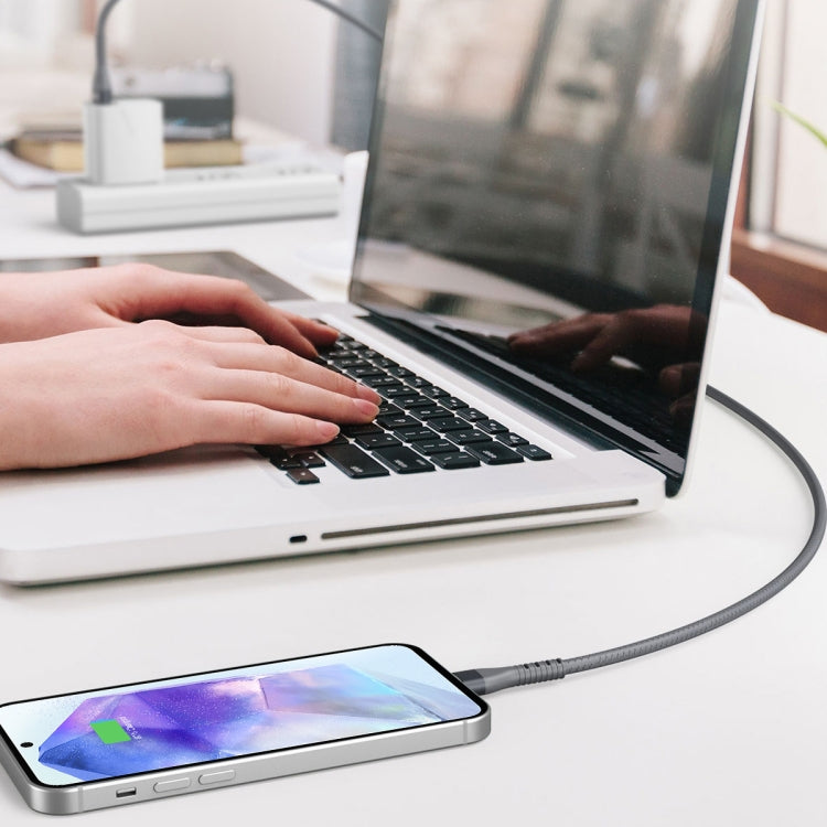 IVON CA92 2.4A Max USB to USB-C / Type-C Rubber Fast Charging Data Cable, Length: 1.5m (Black) - USB-C & Type-C Cable by IVON | Online Shopping South Africa | PMC TechLife | Buy Now Pay Later Mobicred