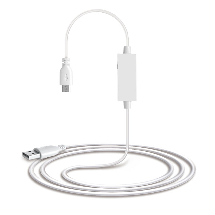 OTG-Y-03 USB 2.0 Male to Micro USB Male + USB Female OTG Charging Data Cable for Android Phones / Tablets with OTG Function, with Switch, Length: 1.1m(White) - Micro USB Cable by PMC Jewellery | Online Shopping South Africa | PMC Jewellery | Buy Now Pay Later Mobicred