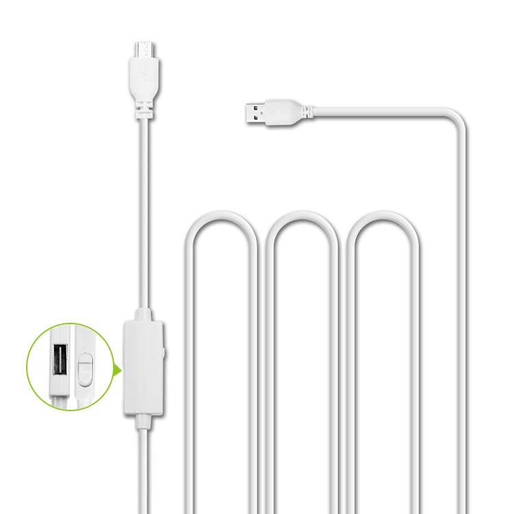 OTG-Y-03 USB 2.0 Male to Micro USB Male + USB Female OTG Charging Data Cable for Android Phones / Tablets with OTG Function, with Switch, Length: 1.1m(White) - Micro USB Cable by PMC Jewellery | Online Shopping South Africa | PMC Jewellery | Buy Now Pay Later Mobicred