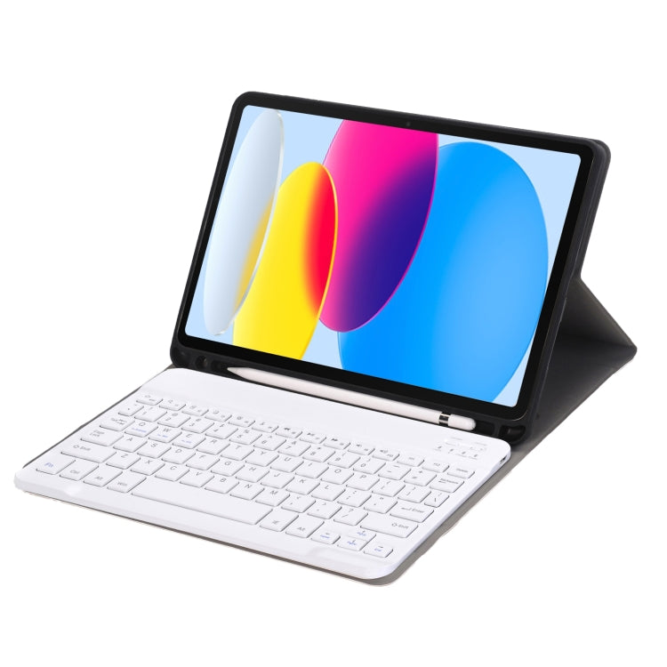 For iPad 10th Gen 10.9 2022 A10B Lambskin Texture Ultra-thin Bluetooth Keyboard Leather Tablet Case with Pen Slot(Rose Gold) - Universal by PMC TechLife | Online Shopping South Africa | PMC TechLife