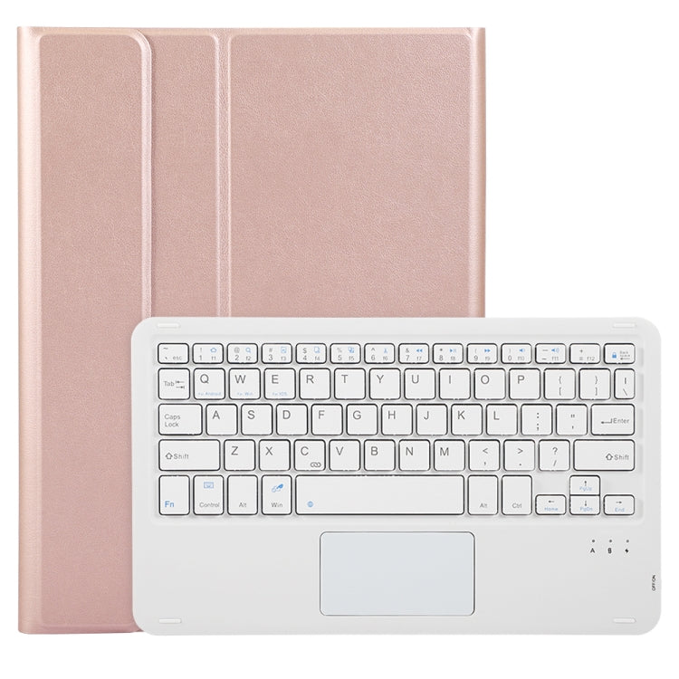 For iPad 11 2025 / 10th Gen 10.9 2022 A10B-A Lambskin Texture Bluetooth Touch Keyboard Leather Tablet Case with Pen Slot(Rose Gold) - Universal by PMC Jewellery | Online Shopping South Africa | PMC Jewellery | Buy Now Pay Later Mobicred