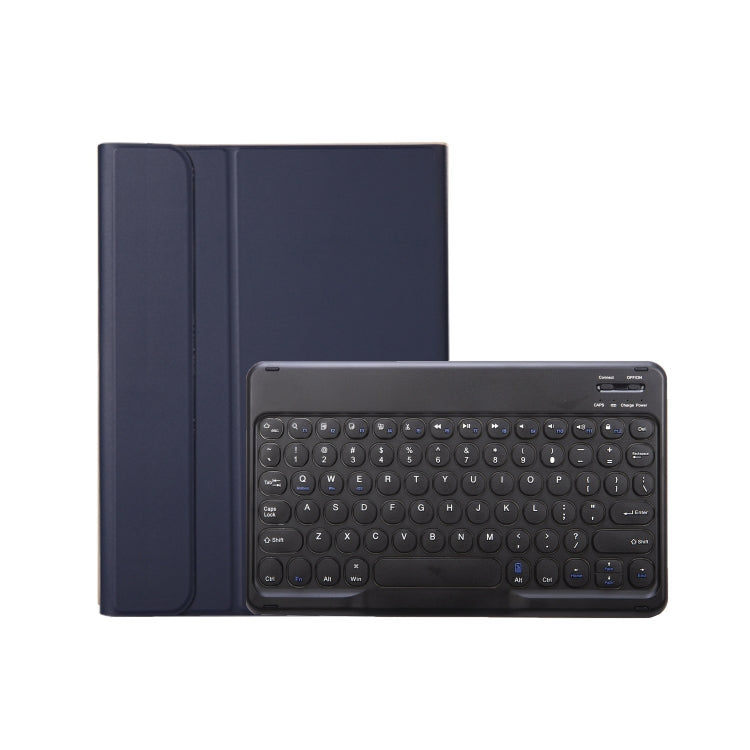 For iPad 10th Gen 10.9 2022 YA10B Lambskin Texture Bluetooth Keyboard Leather Tablet Case with Pen Slot(Dark Blue) - Universal by PMC TechLife | Online Shopping South Africa | PMC TechLife