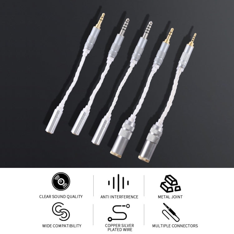 ZS0021 4.4mm Male to 2.5mm Female Balance Adapter Cable (Silver) - Headset Accessories by PMC Jewellery | Online Shopping South Africa | PMC Jewellery | Buy Now Pay Later Mobicred