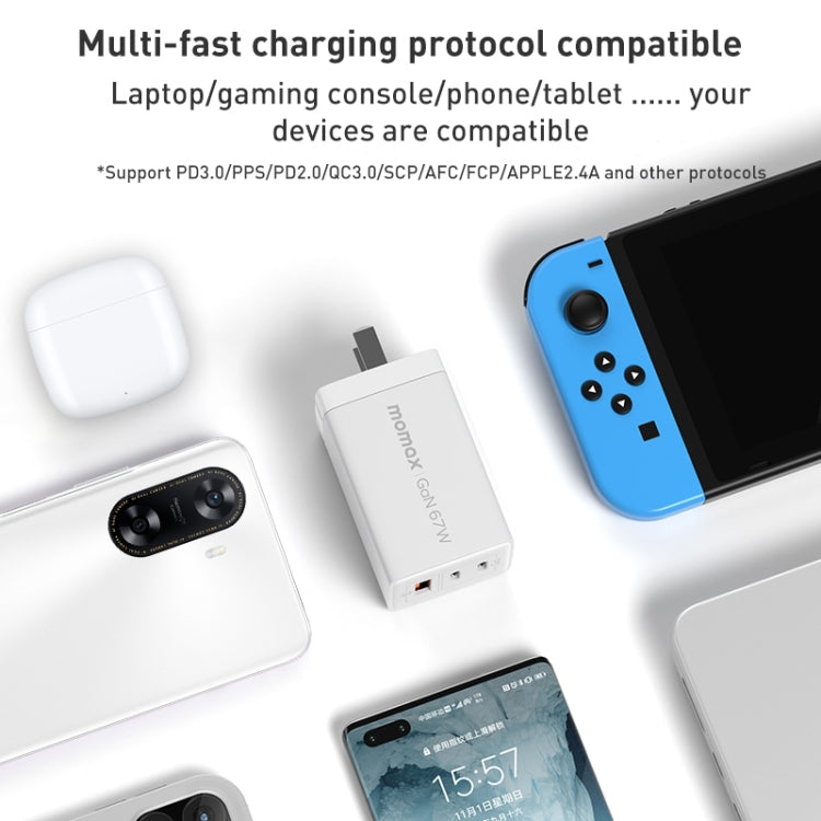 MOMAX UM30 PD 67W Fast Charger Power Adapter, UK Plug(Black) - free shipping - PMC TechLife - Order now!