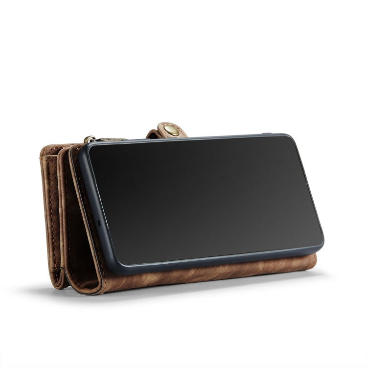 CaseMe-008 Detachable Multifunctional Retro Frosted Horizontal Flip Leather Case for Galaxy A20 / M10S, with Card Slot & Holder & Zipper Wallet & Photo Frame(Brown) - free shipping - PMC Jewellery - Order now!