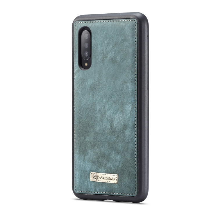 CaseMe-008 Detachable Multifunctional Retro Frosted Horizontal Flip Leather Case for Galaxy A50, with Card Slot & Holder & Zipper Wallet & Photo Frame(Blue) - Galaxy Phone Cases by CaseMe | Online Shopping South Africa | PMC Jewellery | Buy Now Pay Later Mobicred