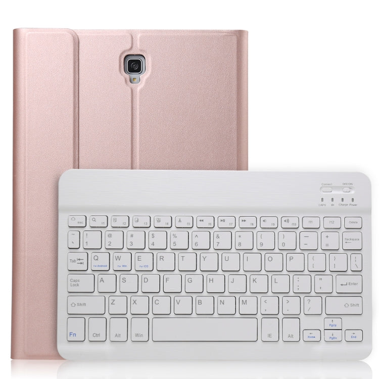 A590 Ultra-thin Detachable Magnetic Bluetooth Keyboard Leather Tablet Case for Galaxy Tab A 10.5 T590 / T595, with Holder(Rose Gold) - Samsung Keyboard by PMC TechLife | Online Shopping South Africa | PMC TechLife