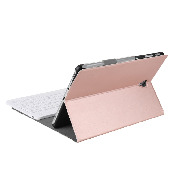A590 Ultra-thin Detachable Magnetic Bluetooth Keyboard Leather Tablet Case for Galaxy Tab A 10.5 T590 / T595, with Holder(Rose Gold) - Samsung Keyboard by PMC TechLife | Online Shopping South Africa | PMC TechLife