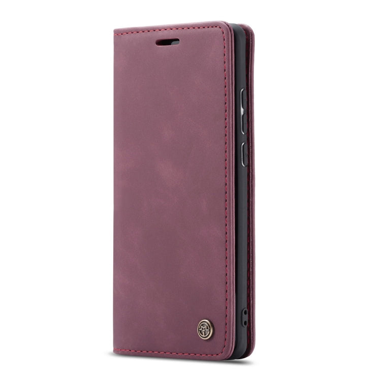CaseMe-013 Multifunctional Retro Frosted Horizontal Flip Leather Case for Galaxy A20 / A30, with Card Slot & Holder & Wallet (Wine Red) - free shipping - PMC Jewellery - Order now!