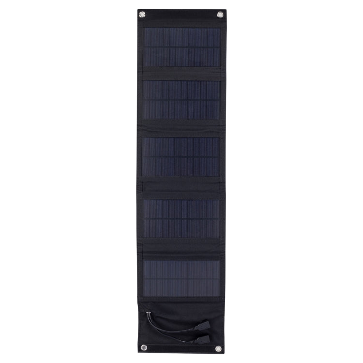 10W Monocrystalline Silicon Foldable Solar Panel Outdoor Charger with 5V Dual USB Ports (Black) - Charger by PMC TechLife | Online Shopping South Africa | PMC TechLife | Buy Now Pay Later Mobicred