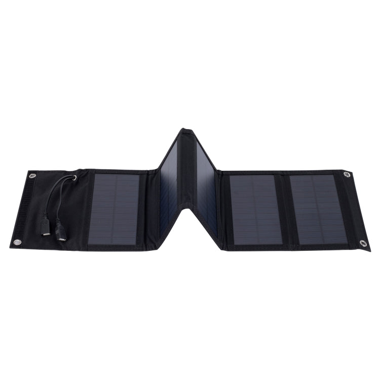 10W Monocrystalline Silicon Foldable Solar Panel Outdoor Charger with 5V Dual USB Ports (Black) - Charger by PMC TechLife | Online Shopping South Africa | PMC TechLife | Buy Now Pay Later Mobicred