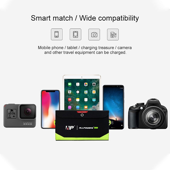 ALLPOWERS Solar Panel 10W 5V Solar Charger Portable Solar Battery Chargers Charging - Charger by PMC TechLife | Online Shopping South Africa | PMC TechLife | Buy Now Pay Later Mobicred