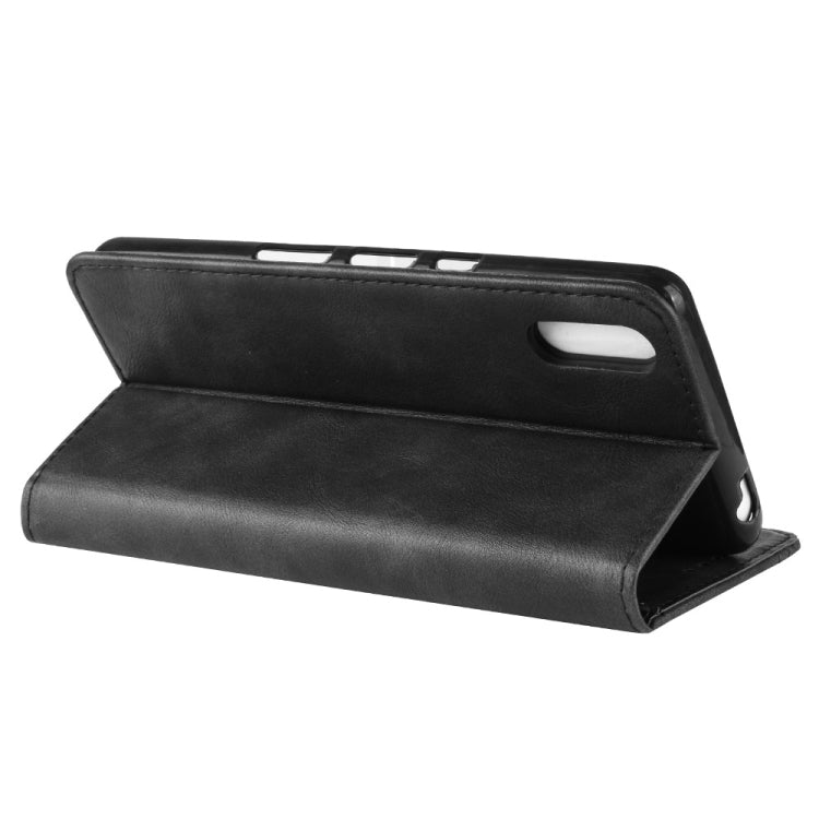 Magnetic Snap Retro Crazy Horse Texture Horizontal Flip Leather Case for Sony Xperia L3, with Holder & Card Slots & Photo Frame (Black) - Sony Cases by PMC TechLife | Online Shopping South Africa | PMC TechLife | Buy Now Pay Later Mobicred