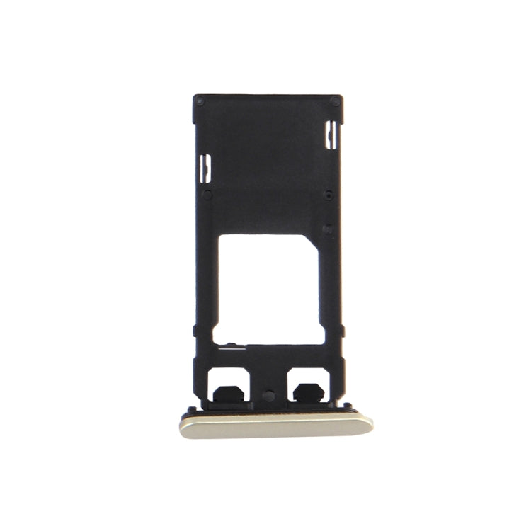 SIM Card Tray + Micro SD Card Tray + Card Slot Port Dust Plug for Sony Xperia X (Single SIM Version)(Lime Gold) - Card Tray by PMc TechLife | Online Shopping South Africa | PMc TechLife | Buy Now Pay Later Mobicred