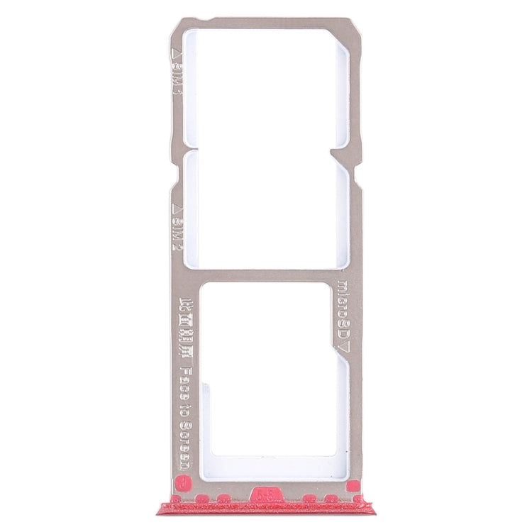 For OPPO A3 2 x SIM Card Tray + Micro SD Card Tray (Red) - Card Socket by PMc TechLife | Online Shopping South Africa | PMc TechLife | Buy Now Pay Later Mobicred
