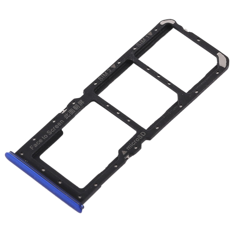 For OPPO K1 2 x SIM Card Tray + Micro SD Card Tray (Blue) - Card Socket by PMc TechLife | Online Shopping South Africa | PMc TechLife | Buy Now Pay Later Mobicred