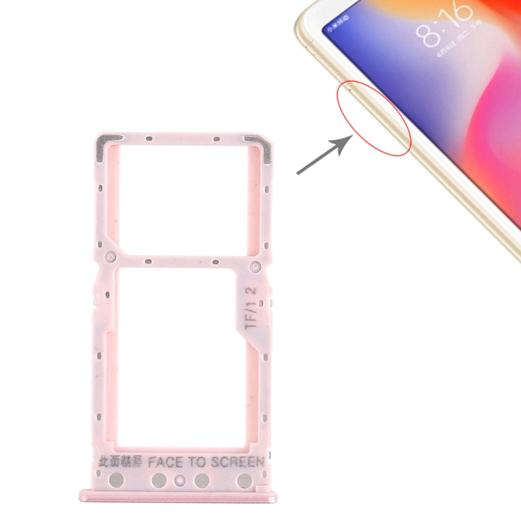 SIM Card Tray + SIM Card Tray / Micro SD Card Tray for Xiaomi Redmi 6 / Redmi 6A(Rose Gold) - free shipping - PMc TechLife - Order now!