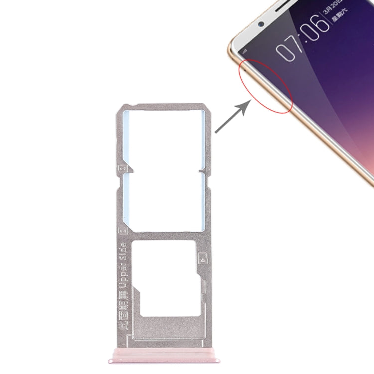 For Vivo Y79 2 x SIM Card Tray + Micro SD Card Tray (Rose Gold) - Card Socket by PMc TechLife | Online Shopping South Africa | PMc TechLife | Buy Now Pay Later Mobicred