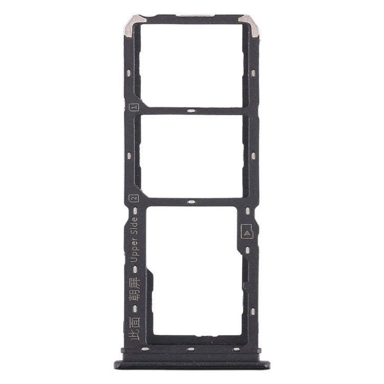 For Vivo Y97 2 x SIM Card Tray + Micro SD Card Tray (Black) - Card Tray by PMc TechLife | Online Shopping South Africa | PMc TechLife | Buy Now Pay Later Mobicred