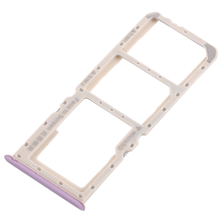 For OPPO A5 / A3s 2 x SIM Card Tray + Micro SD Card Tray (Purple) - Card Socket by PMc TechLife | Online Shopping South Africa | PMc TechLife | Buy Now Pay Later Mobicred