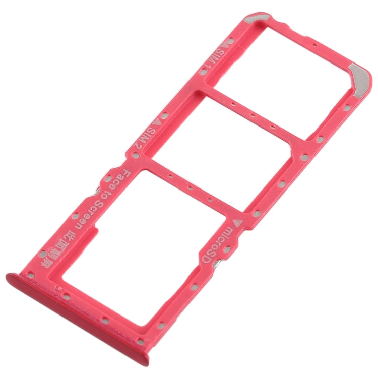For OPPO A5 / A3s 2 x SIM Card Tray + Micro SD Card Tray (Red) - Card Tray by PMc TechLife | Online Shopping South Africa | PMc TechLife | Buy Now Pay Later Mobicred