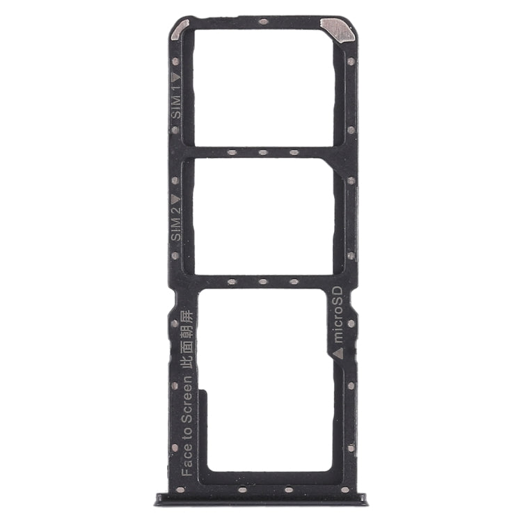 For OPPO A7x / F9 / F9 Pro / Realme 2 Pro 2 x SIM Card Tray + Micro SD Card Tray (Black) - Card Tray by PMc TechLife | Online Shopping South Africa | PMc TechLife | Buy Now Pay Later Mobicred