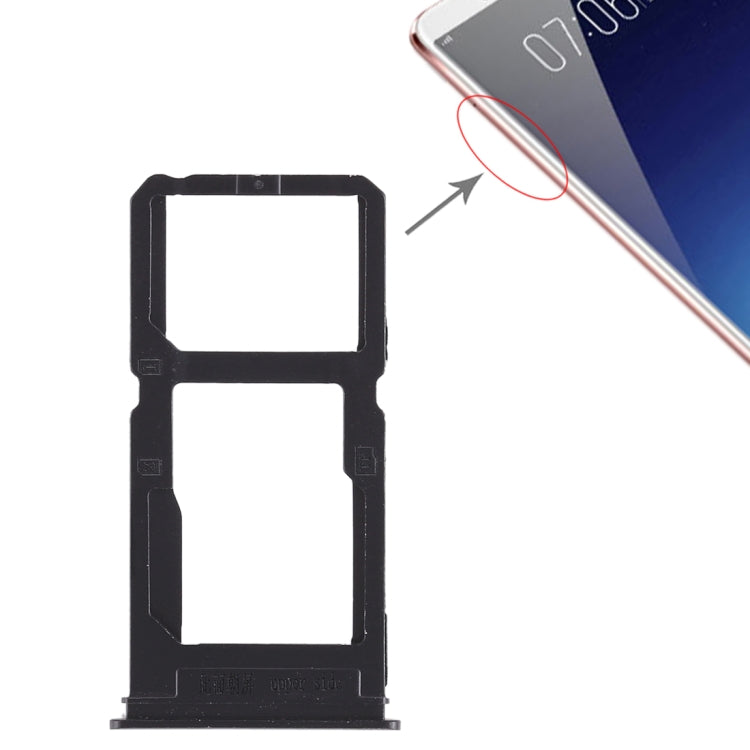 For Vivo X20 Plus SIM Card Tray + SIM Card Tray / Micro SD Card Tray (Black) - Card Socket by PMc TechLife | Online Shopping South Africa | PMc TechLife | Buy Now Pay Later Mobicred