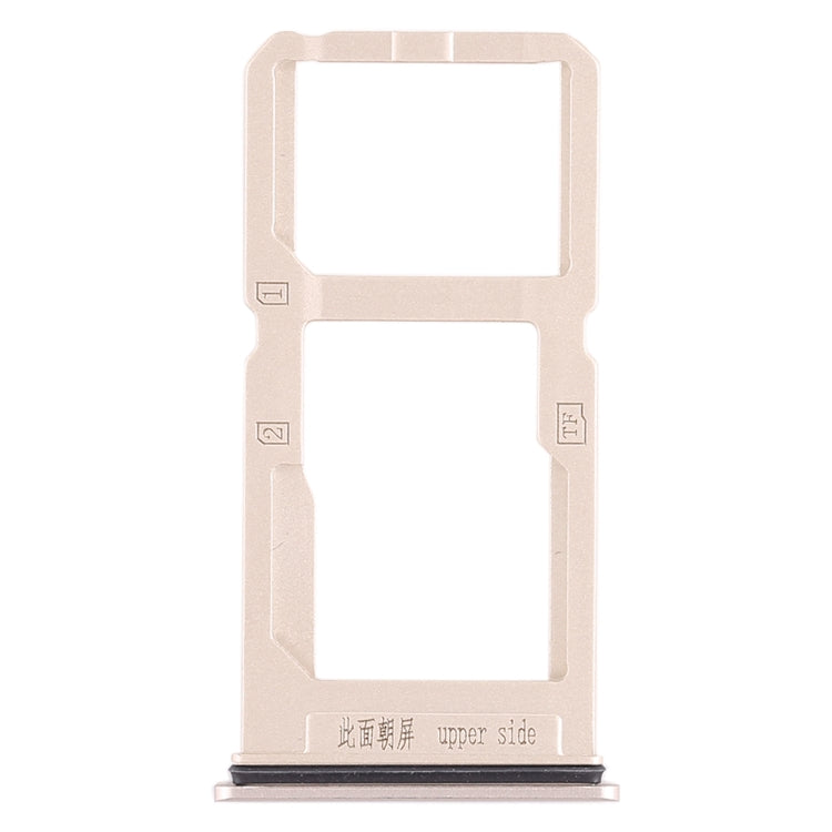 For Vivo X20 Plus SIM Card Tray + SIM Card Tray / Micro SD Card Tray (Gold) - Card Socket by PMc TechLife | Online Shopping South Africa | PMc TechLife | Buy Now Pay Later Mobicred