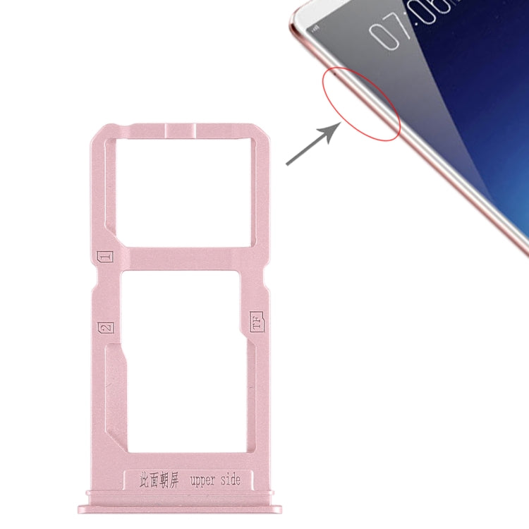 For Vivo X20 Plus SIM Card Tray + SIM Card Tray / Micro SD Card Tray (Rose Gold) - Card Socket by PMc TechLife | Online Shopping South Africa | PMc TechLife | Buy Now Pay Later Mobicred