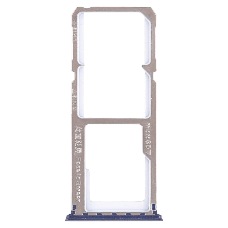 For OPPO A1 2 x SIM Card Tray + Micro SD Card Tray (Blue) - Card Tray by PMc TechLife | Online Shopping South Africa | PMc TechLife | Buy Now Pay Later Mobicred