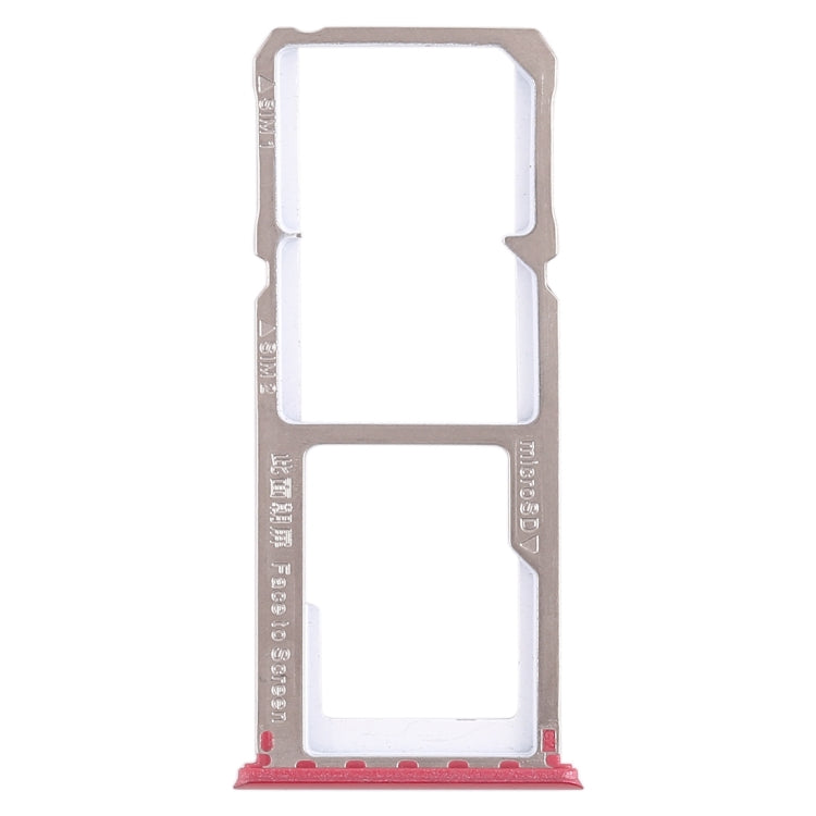 For OPPO A1 2 x SIM Card Tray + Micro SD Card Tray (Red) - Card Socket by PMc TechLife | Online Shopping South Africa | PMc TechLife | Buy Now Pay Later Mobicred