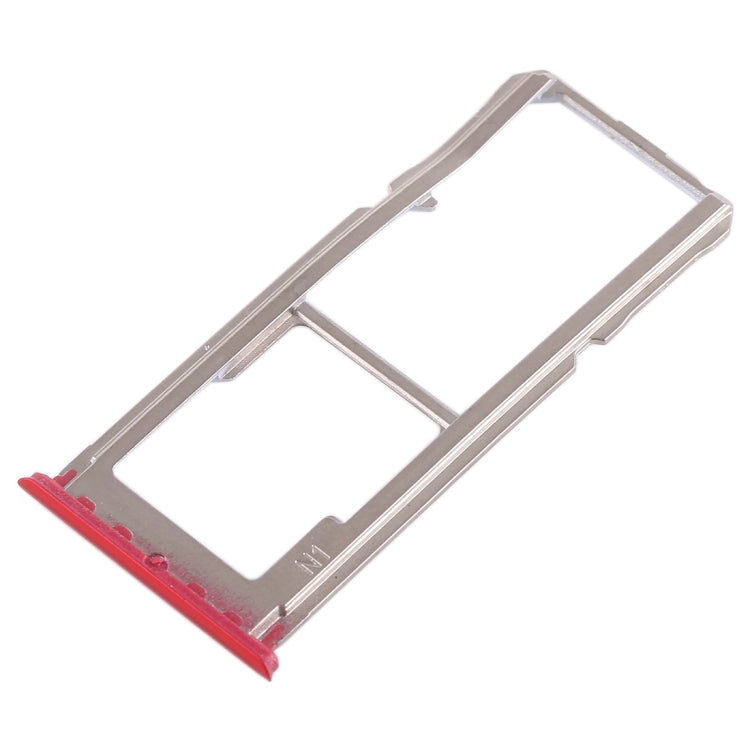 For OPPO A1 2 x SIM Card Tray + Micro SD Card Tray (Red) - Card Socket by PMc TechLife | Online Shopping South Africa | PMc TechLife | Buy Now Pay Later Mobicred