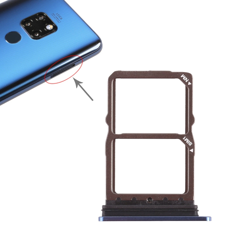 2 x SIM Card Tray for Huawei Mate 20 (Sapphire Blue) - Card Socket by PMc TechLife | Online Shopping South Africa | PMc TechLife | Buy Now Pay Later Mobicred