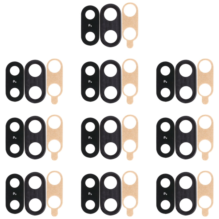 For Huawei Nova 3 10pcs Back Camera Bezel with Lens Cover & Adhesive (Black) - Camera by PMC TechLife | Online Shopping South Africa | PMC TechLife | Buy Now Pay Later Mobicred