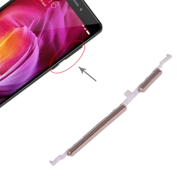 Power Button and Volume Control Button for Xiaomi Redmi Note 4(Gold) - Home key & Side Key by PMc TechLife | Online Shopping South Africa | PMc TechLife | Buy Now Pay Later Mobicred