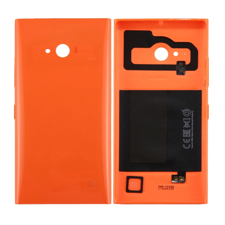 Solid Color NFC Battery Back Cover for Nokia Lumia 735 (Orange) - Back Cover by PMC TechLife | Online Shopping South Africa | PMC TechLife | Buy Now Pay Later Mobicred