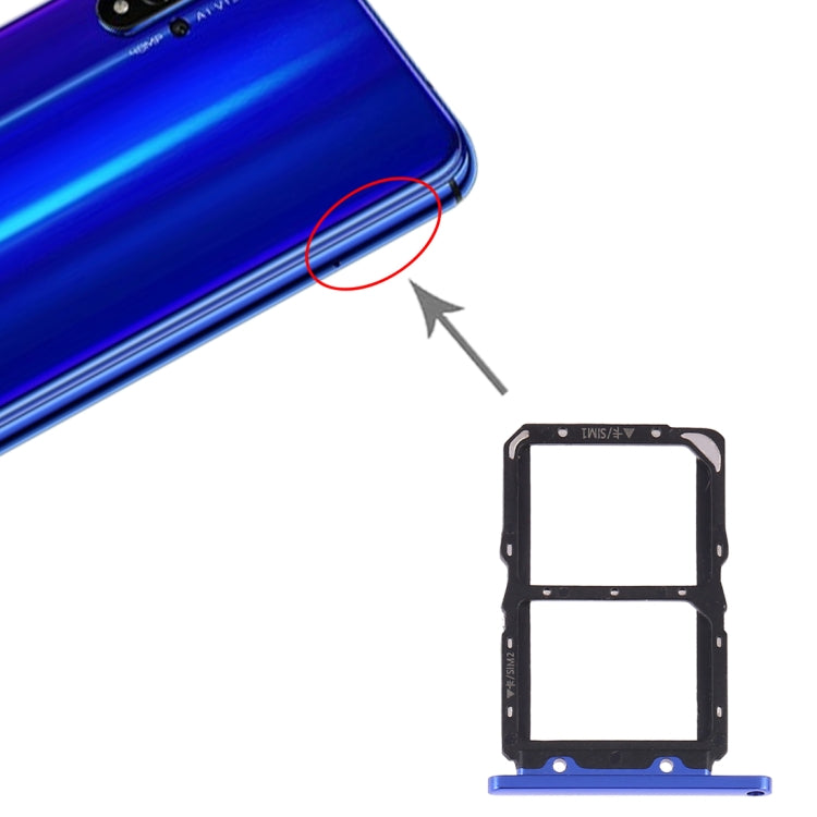 SIM Card Tray + SIM Card Tray for Huawei Honor 20 (Blue) - Card Socket by PMC TechLife | Online Shopping South Africa | PMC TechLife