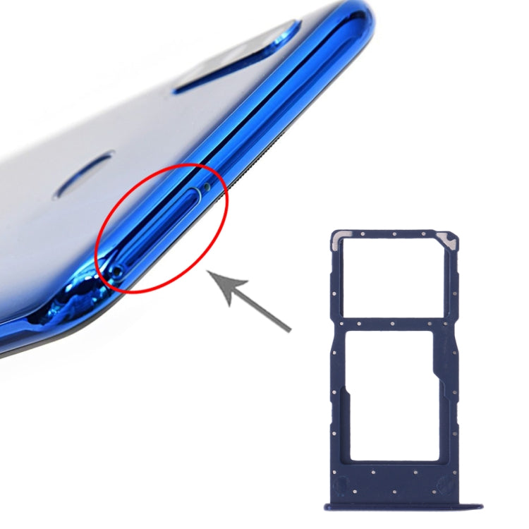 SIM Card Tray + SIM Card Tray / Micro SD Card Tray for Huawei Honor 20i (Blue) - Card Socket by PMC TechLife | Online Shopping South Africa | PMC TechLife
