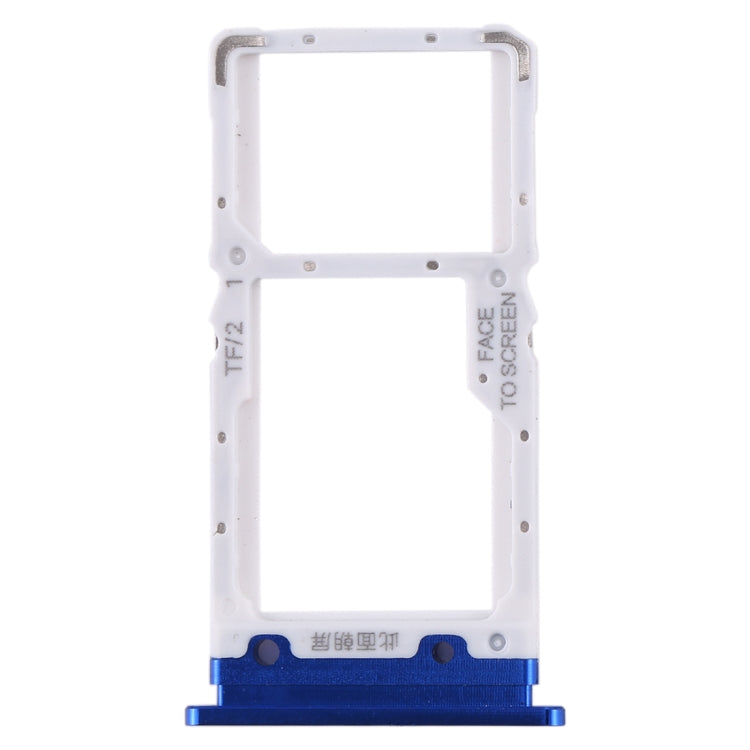 SIM Card Tray + SIM Card Tray / Micro SD Card Tray for Xiaomi Mi CC9 (Blue) - Card Tray by PMC TechLife | Online Shopping South Africa | PMC TechLife | Buy Now Pay Later Mobicred