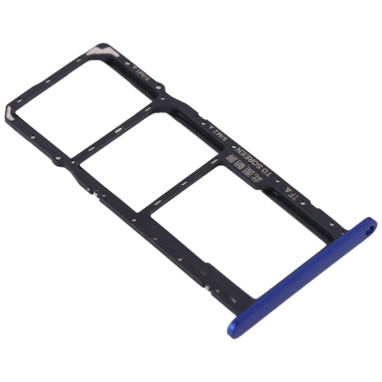 SIM Card Tray + SIM Card Tray + Micro SD Card Tray for Huawei Y5 (2019) (Blue) - Card Socket by PMc TechLife | Online Shopping South Africa | PMc TechLife | Buy Now Pay Later Mobicred
