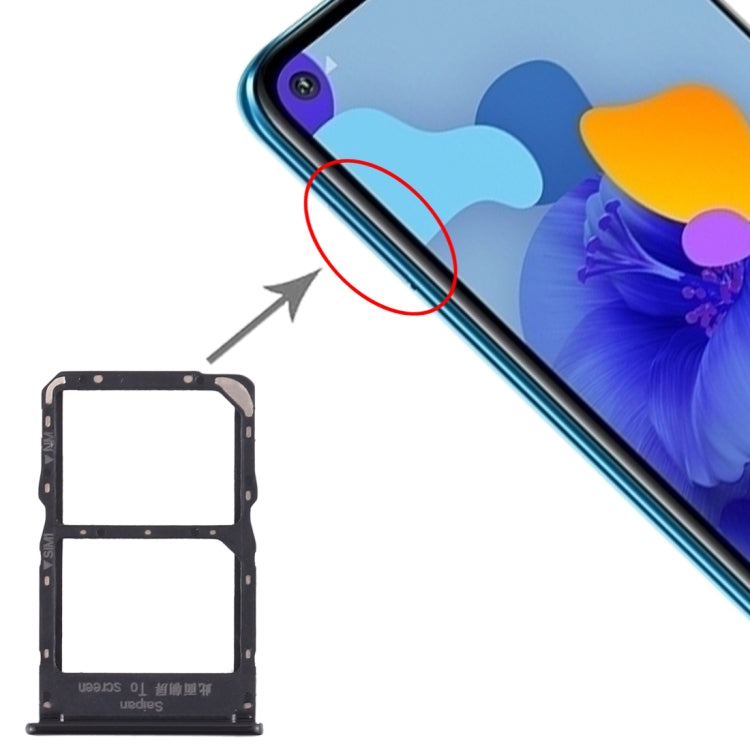 SIM Card Tray + NM Card Tray for Huawei Mate 30 Lite (Black) - Card Socket by PMc TechLife | Online Shopping South Africa | PMc TechLife | Buy Now Pay Later Mobicred