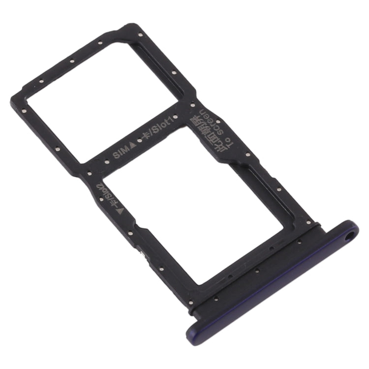 SIM Card Tray + SIM Card Tray / Micro SD Card Tray for Huawei Honor 9X Pro (Purple) - Card Socket by PMc TechLife | Online Shopping South Africa | PMc TechLife | Buy Now Pay Later Mobicred
