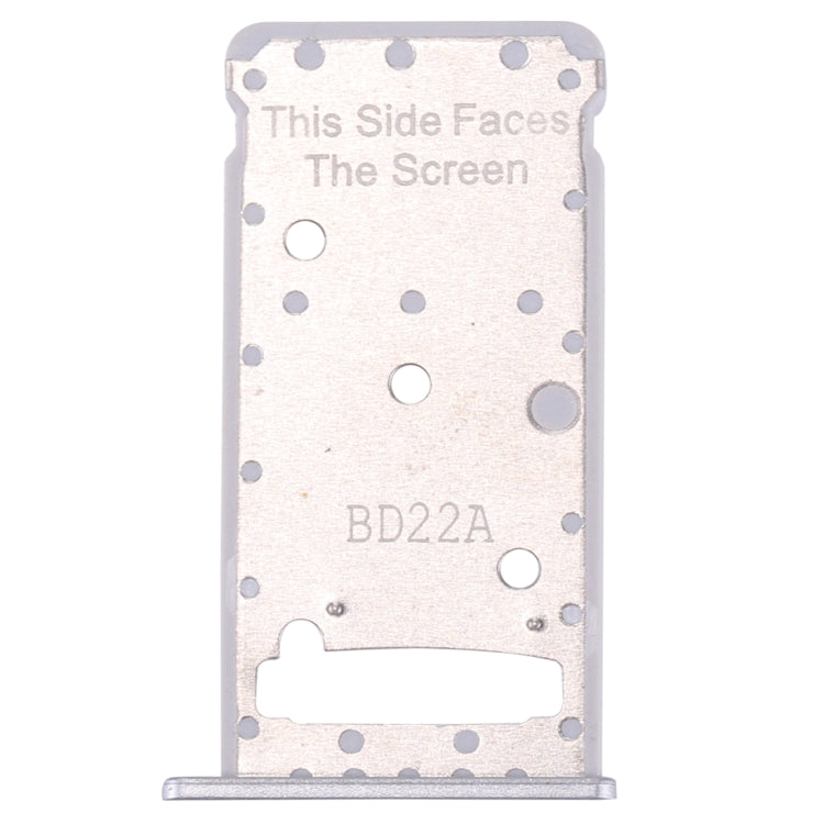 For Huawei Enjoy 7 Plus / Y7 Prime SIM Card Tray & SIM / Micro SD Card Tray(Silver) - Card Socket by PMc TechLife | Online Shopping South Africa | PMc TechLife | Buy Now Pay Later Mobicred